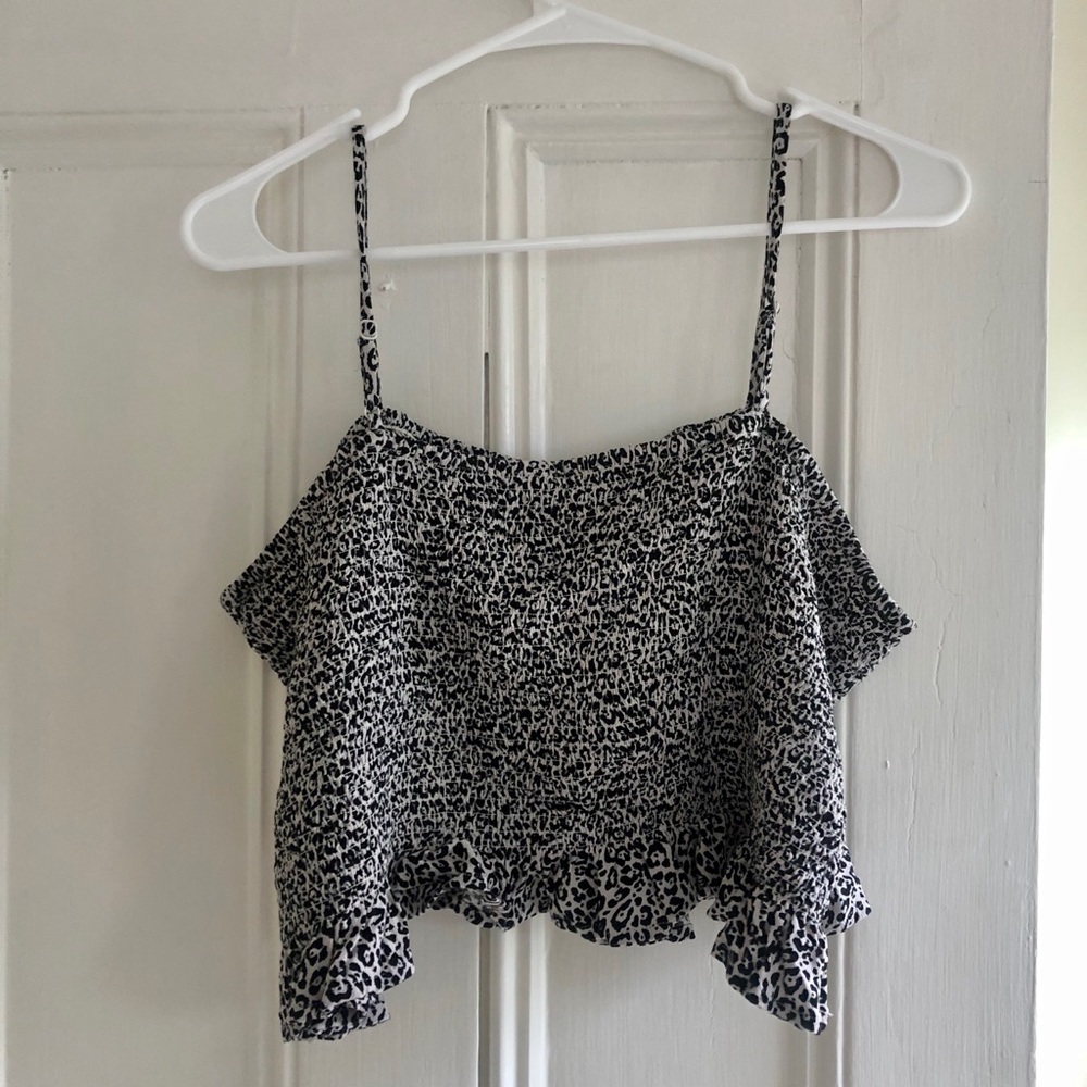 American Eagle Cheetah Print Fitted Tank Top